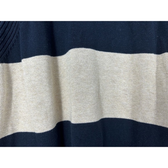 Esprit Polo Neck Sweater Taupe & Black Stripes - Picture 7 of 8